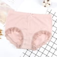 thumbnail image 1 of Leesechin Womens Underwear Control Briefs Panties with Bow Lace Trim Waist Seamless Panties F of Today, 1 of 4