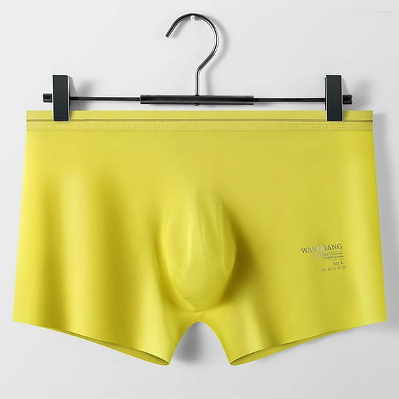 Leesechin Womens Underwear Men's Solid Color Ice Silk Seamless One Piece Boxer Briefs 3XL of Today