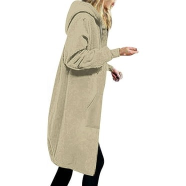 Leesechin Womens Zip Up Hoodies Long Sleeve Fall Hooded Lightweight Tunic Sweatshirt Oversize Fleece Jacket With Pockets