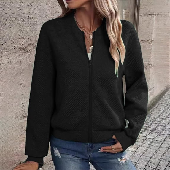 Leesechin Zip Up Sweatshirts for Women Casual Outfits Cardigan Outerwear Trendy Winter Jackets Coat