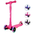 thumbnail image 1 of Leeten 3 Wheels Scooter for Kids 3 4 5 - 10, Kick Training Scooter for Boys Girls, with 4 Adjustable Height, Pink, 1 of 6