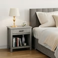 thumbnail image 1 of Leeten Modern 22" Rectangular Nightstand, Gray, 1 of 8