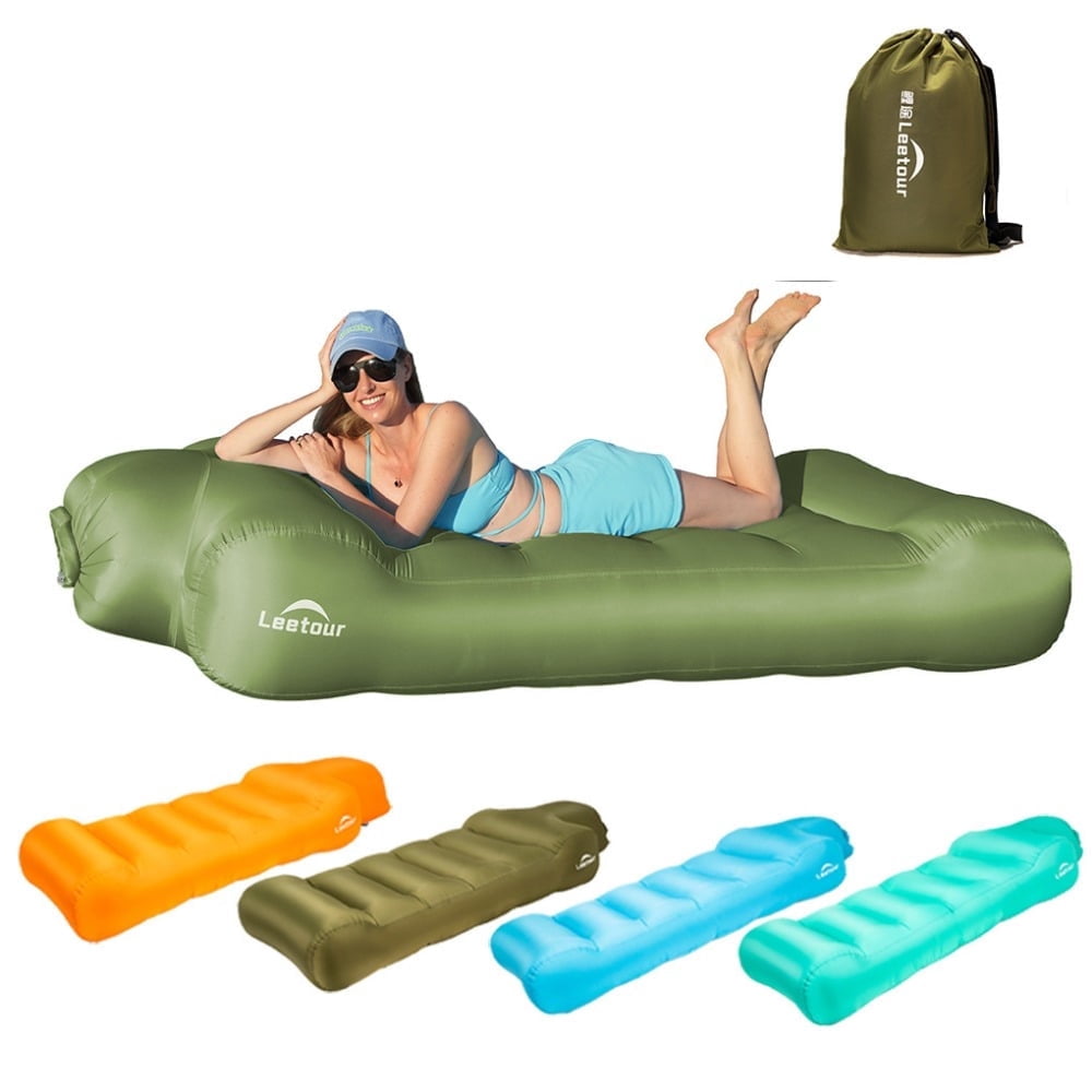 Leetour Nylon Lazy Inflatable Sofa Without Pump Hand Charging Oversized ...