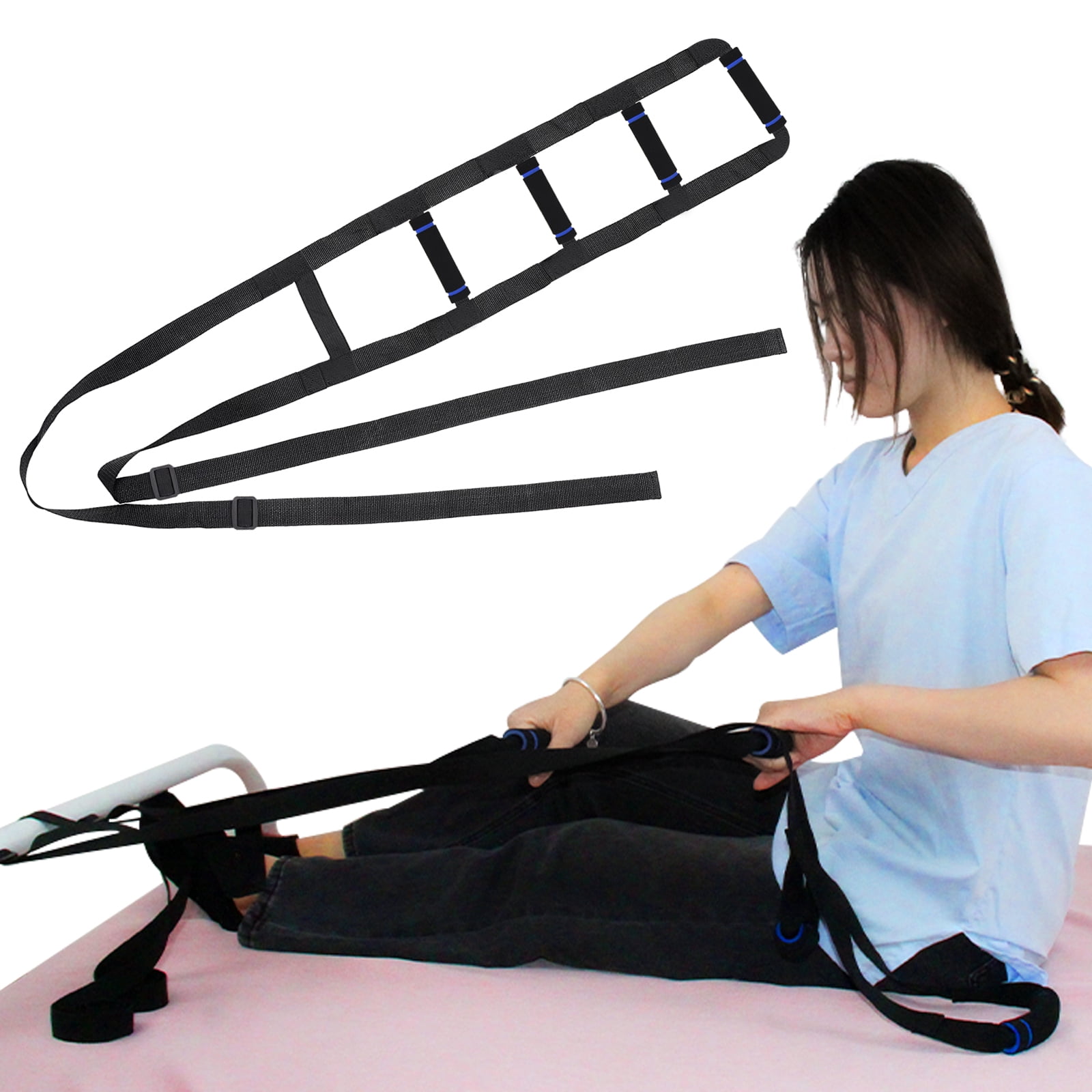 Leetye Mei Bed Bed Rail Strap,Ladder Assist with 5 Handles, Bed Rope