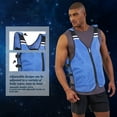 thumbnail image 1 of Leetye Mei Cooling Vest with Ice Packs, Ice Cooling Vest for People Work Outdoors, Motorcycle Cool Vest for Men,Blue Cold Vest for Men for Hot Weather 2XL, 1 of 12