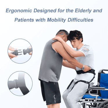 Leetye Mei Elderly Transfer Gait Belt with Leg Strap Seniors Gate Belt Lift Patient Walking Mobility Nursing Safety Patient Assist Bariatric, Elderly, Handicap