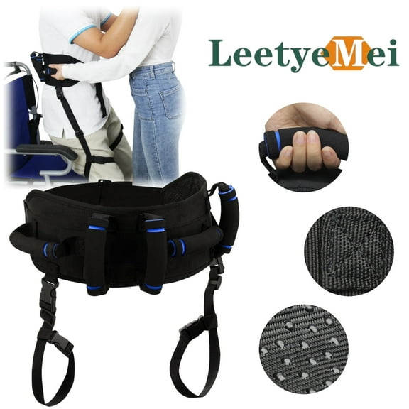 "Leetye Mei Handicap Transfer Belt with Leg Strap, 27-45"" Gait Support Equipment for Seniors and Caregivers"
