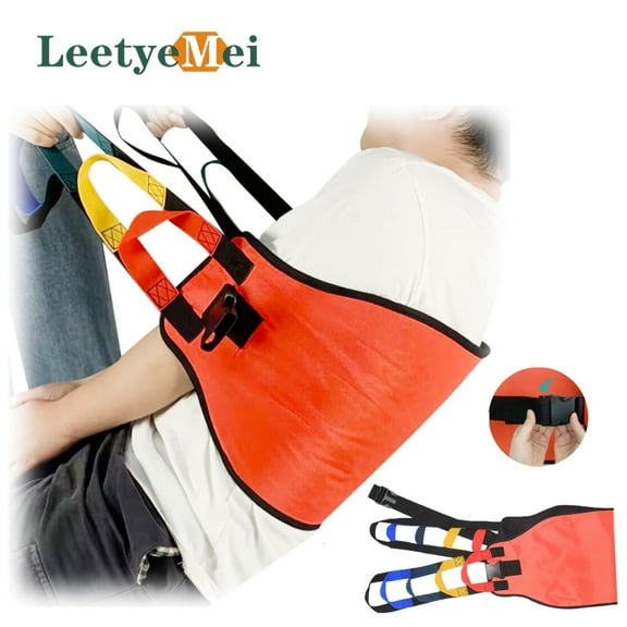 Leetye Mei Patient Transfer Sling with Reinforced Handles, Lifting Aid Pads for Elderly and Disabled