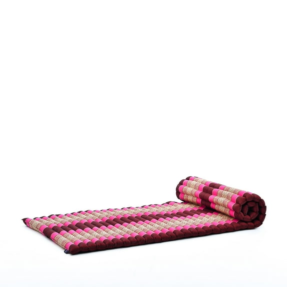 Leewadee Rollable Floor Mat M – Comfortable and Rollable Thai Mattress, Soft Massage Mat Filled with Kapok, Perfect to Use as a Sleeping Mat 75 x 28 inches, Blue