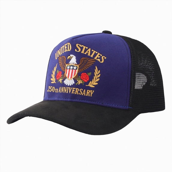 Leey-World 1776-2026 Anniversary hat, 250 Years American Anniversary Cap, Adjustable & Embroidered Canvas Baseball Hat for Independence Day/Patriotic Events, 250th US Hat for Men&Women,Blue