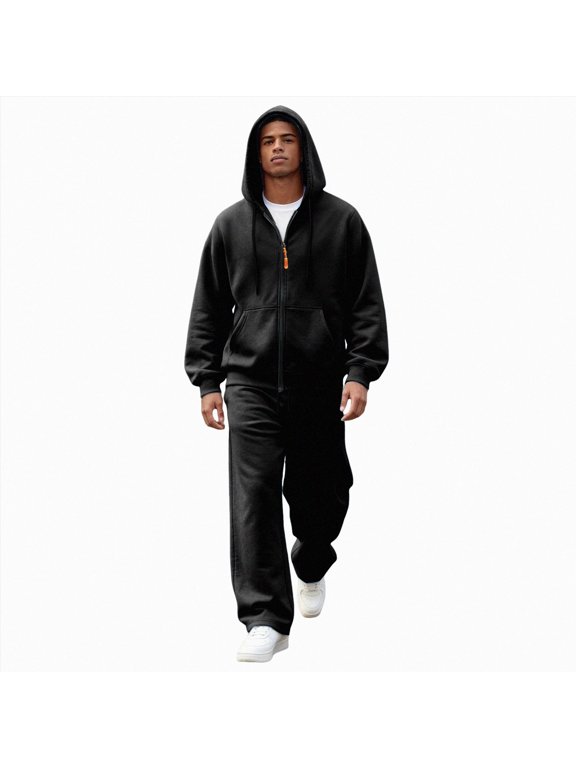 2 Piece Set Men Mens Sweatsuit Sweat Suits Zip up Track Suit Pants Matching Sets Jogging Casual Comfy 2 Piece Sweatsuits