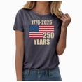 thumbnail image 1 of Leey-World 250 Anniversary Shirt Women American Flag T-Shirt July 4th Graphic Tee 4th Of July Shirts Women(Dark Gray,L), 1 of 8