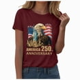 thumbnail image 1 of Leey-World 250 Anniversary Usa Shirt Women's Patriotic 250Th Anniversary USA Shirt Faith Freedom 250 Years Shirts(Wine,3XL), 1 of 8
