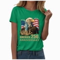 thumbnail image 1 of Leey-World 250 Years America Shirt Red White and Blue Tie Dye Shirt Womens 4th of July Tops Patriotic Shirts American Flag Tshirt Independence Day Outfit(Green,L), 1 of 8