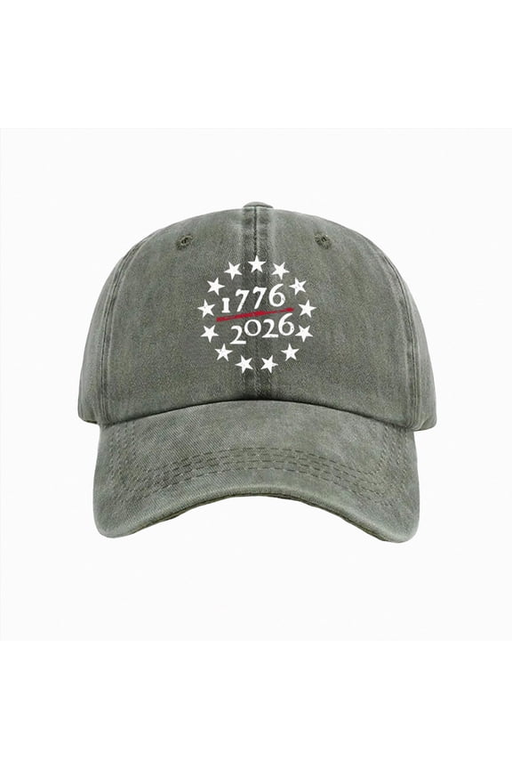 250th Anniversary Retroes 1776 2026 Vintage Hats for Boyfriends Washed,Green