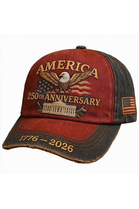 250th Anniversary USA Hat 2026 Patriotic Baseball Cap for Men Women,American 250 Year Anniversary,Red