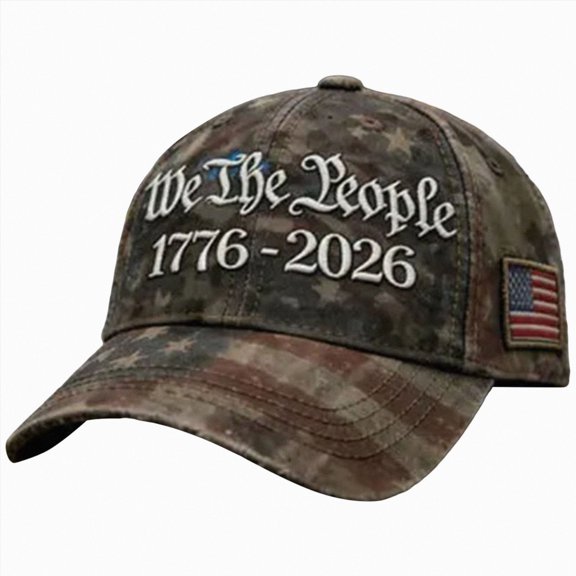 Leey-World 250th Anniversary USA Hat - Custom United States 250th Anniversary Hat 3D Printed Baseball Cap,AG