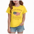 thumbnail image 1 of Leey-World 4th of July Shirt for Toddler Boys Girls Kids, Independence Day USA Flag Red White Blue T-Shirt Girls 4th Of July Shirts(Yellow,3-4 Years), 1 of 5