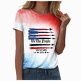 thumbnail image 1 of Leey-World America 250 Shirt Women Adult Tie Dye Shirt for Women Hippies Crewneck Short Sleeve T-Shirt(Sky Blue,XL), 1 of 7