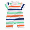 thumbnail image 1 of Leey-World Baby Boy Rompers 9-12 Months Baby Boy Girl Outfit Newborn Cart/Baseball Embroidery Romper Overalls Summer Outfits(Multicolour,0-6 Months), 1 of 4