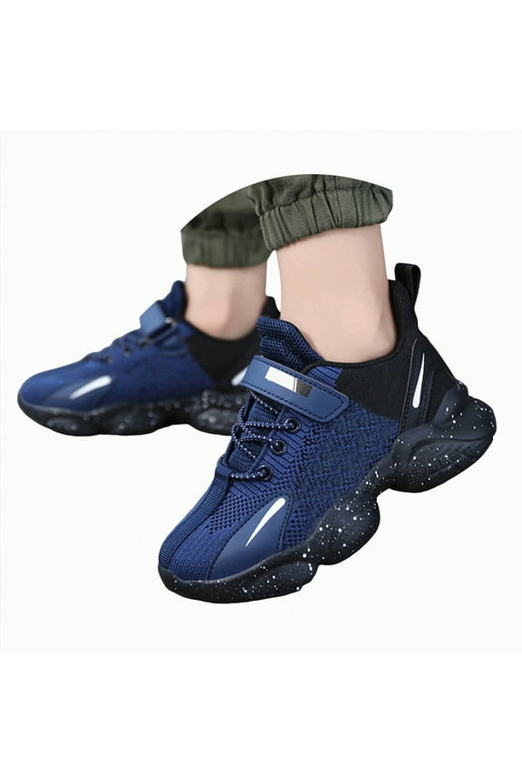 Baby Boy Shoes Baby Shoes Boy Girl Infant Sneakers Non-Slip First Walkers 6 9 12 18 24 Months(Dark Blue,11.5)