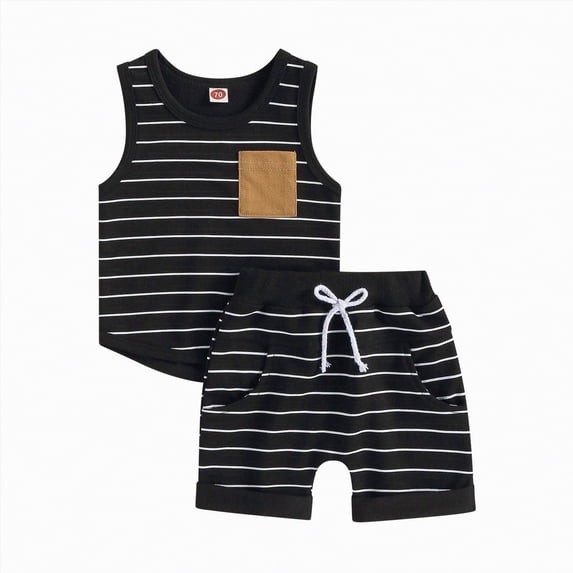 Leey-World Baby Boy Summer Outfit Pencil Ruler Embroidery T Shirt Tops Short 2 Pcs Set Toddler Boy Back To School Clothes 18 24 Months 2T 3T 5T Summer Outfit(Black,12-18 Months)