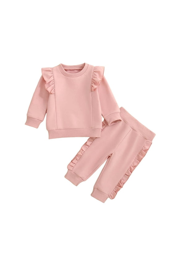 Baby Girl Clothes 3Pcs Baby Girl Outfits Daisy Sweatshirt + Pants + Headband Infant Fall Winter Clothes Baby Clothes For Girls(Red,6-12 Months)