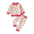 thumbnail image 1 of Leey-World Baby Girl Clothes Baby Girl Clothes,Hoodie Tops Floral Pant with Cute Headband Baby Girl Fall Outfits Baby Girl Fall Clothes(Hot Pink,6-12 Months), 1 of 6