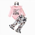 thumbnail image 1 of Leey-World Baby Girl Clothes Baby Girl Clothes,Hoodie Tops Floral Pant with Cute Headband Baby Girl Fall Outfits Baby Girl Outfits(Light Pink,0-3 Months), 1 of 9