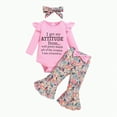 thumbnail image 1 of Leey-World Baby Girl Clothes Baby Girls' Pant, and Bodysuit Set Baby Clothes For Girls(Pink,6-9 Months), 1 of 9