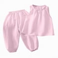 thumbnail image 1 of Leey-World Baby Girl Clothes Toddler Girl Summer Outfits Sleeveless Ruffle Halter Tops Wide Leg Pants Kids Clothing Set(Pink,7-8 Years), 1 of 9