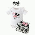 thumbnail image 1 of Leey-World Baby Onesies Baby Cotton Sleeveless Bodysuits Girl Onesies(White,12-18 Months), 1 of 5