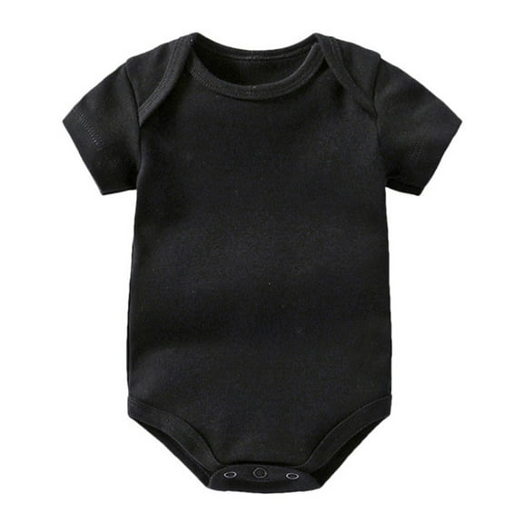 Leey-World Baby Onesies Baby Short-Sleeve Bodysuit Baby Onesies(Black,12-18 Months)