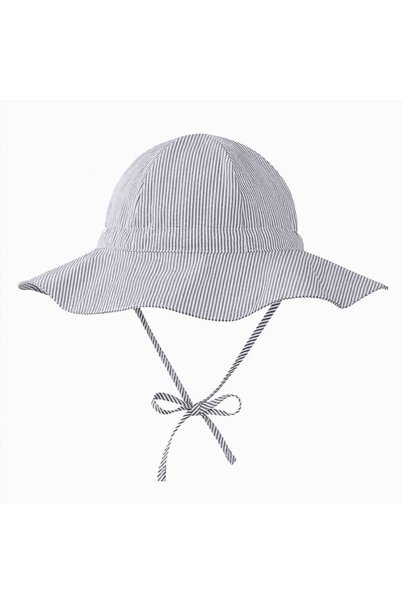 Baby Sun Hat Toddler Bucket Hat for Girls Boys Infant Wide Brim Sun Protection,Navy