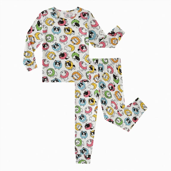 Leey-World Bamboo Viscose Pajama Sets for Toddler Boys & Girls Baby Kids, Ultra-soft Snug fit Pjs Sleepers for Birthday Holiday(Pink,18-24 Months)