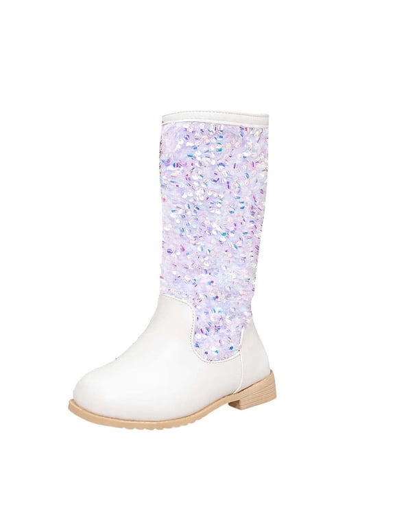 Boots - Girls' Western Cowboy Boots (Toddler/Girl) Cowgirl Boots White,11