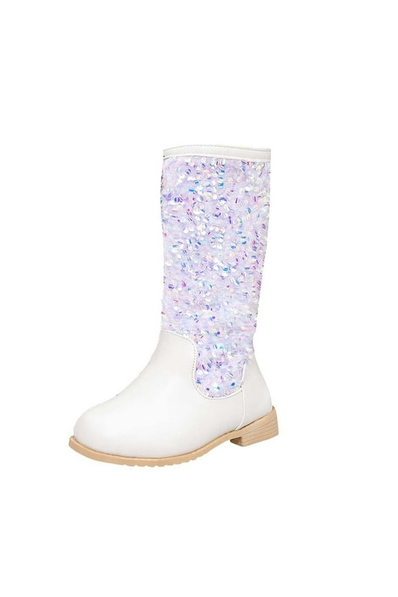 Boots - Girls' Western Cowboy Boots (Toddler/Girl) Cowgirl Boots White,11