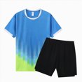 thumbnail image 1 of Leey-World Boys Clothes Boys 2 Piece Athletic Outfits Short Sleeve Sport T-shirt and Shorts Summer Casual Clothes for 6-12 Years Boys Outfit Sets Size 8-10(Sky Blue,7-8 Years), 1 of 5