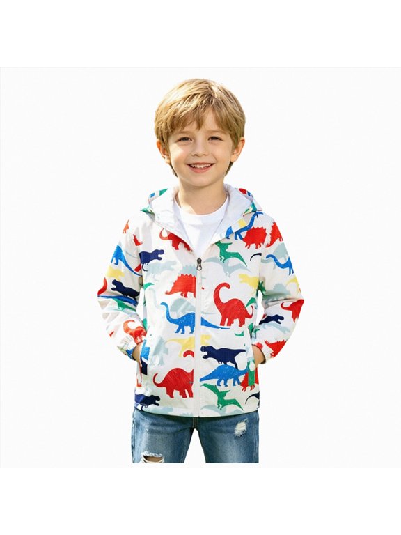 Leey-World Boys Girls Jacket With Mesh Windbreaker Raincoat Lightweight Breathable(6-7 Years,Orange)