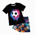 thumbnail image 1 of Leey-World Boys Size 8 Casual Outfit Sets Boys 2 Piece Athletic Outfits Short Sleeve Sport T-shirt and Shorts Summer Casual Clothes for 6-12 Years Boys Clothes 5t(Black,9-10 Years), 1 of 6