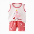 thumbnail image 1 of Leey-World Boys Summer Shorts Set Sleeveless Truck Tank Top Quick-Dry Shorts Toddler Outfit 6M-4T(Red,12-18 Months), 1 of 4