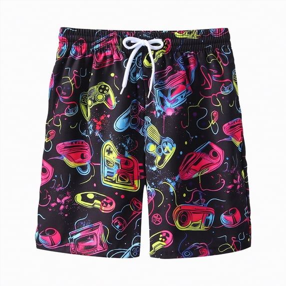 Leey-World Boys UPF50+ Sun Protection Novelty Swim Trunks(Multicolour,7-8 Years)