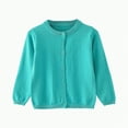 thumbnail image 1 of Leey-World Cardigan for Girls Toddler Boys Girls Crewneck Cardigan Sweaters Long Sleeve Kids Button Cotton School Uniform Knit Tops(Mint Green,12-18 Months), 1 of 4