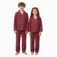 thumbnail image 1 of Leey-World Christmas Family Pajamas Matching Sets Family Pajamas Plaid Button-Front Pajamas Set Long Sleeve Holiday Sleepwear Set, 1 of 5