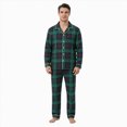 thumbnail image 1 of Leey-World Christmas Family Pajamas Matching Sets Long Sleeve Pj Set Satin Button Down Plaid Pajamas Long Sleeve Holiday Sleepwear, 1 of 6