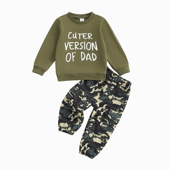 Leey-World Clothes for Toddler Boys Toddler Baby Boy Fall Winter Clothes Color Block Long Sleeve Sweatshirt Pullover Tops + Joggers Pants Outfit Set(Dark Green,4-5 Years)