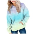 thumbnail image 1 of Leey-World Cute Hoodies for Teen Girls Trendy Preppy Hooded Sweatshirts Oversized Long Sleeve Shirts Gradient Clothes for Girls(Sky Blue,5-6 Years), 1 of 5