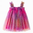 thumbnail image 1 of Leey-World Dresses Baby Girl Toddler Baby Girls Sling Dress Floral Sleeveless Mesh A-line Dress Summer Tulle Tutu Princess Dress(Hot Pink,3-4 Years), 1 of 9
