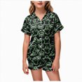 thumbnail image 1 of Leey-World Girl Halloween Pajamas Girl's Halloween Pajama Set Cute Cartoon Printed Short Sleeved Shorts Home Clothes, 1 of 6
