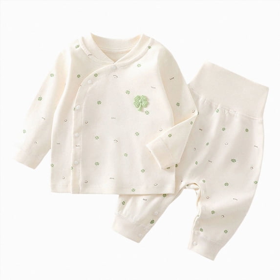 Leey-World Girl Pajama 1t 2t 3t 4t 5t 6t Boys' 2-piece Snug-fit Cotton Matching Holiday Pajama Set, Soft & Cute for Kids(Green,6-9 Months)